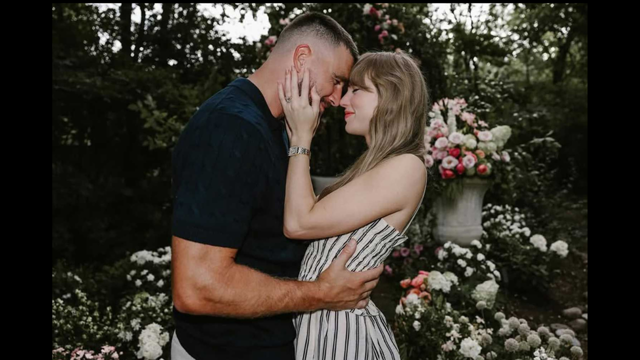 Everything about Taylor Swift and Travis Kelce's proposal.(Image via Taylor Swift and Travis Kelce/Instagram) Taylor Swift
