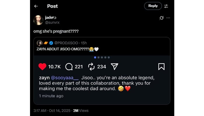 Zayn Maliks new comment on BLACKPINK Jisoo draws controversy: Pregnant