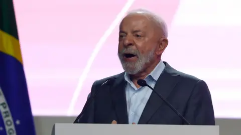 EPA Brazilian President Luiz Inacio Lula da Silva addressed during the opening of the COP30 conferences in Belem, Brazil.